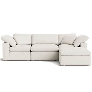 Movie Night™ 4-Piece Modular Sectional, Standard, Cream Linen