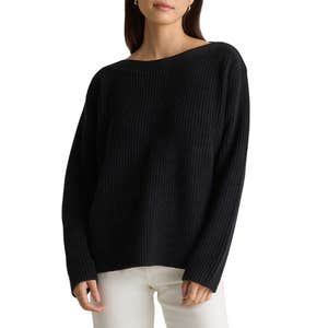 Quince 100% Organic Cotton Fisherman Boatneck Sweater