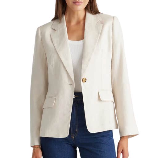 quince, Quince 100% European Linen Structured Blazer