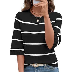 amazon, LOMON Casual Crew Neck Sweater