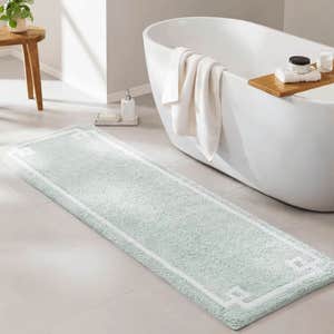 Ethan Seafoam Tufted Cotton Runner Bath Rug