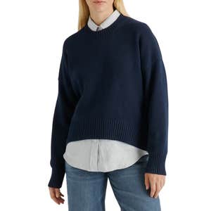 Quince 100% Organic Cotton Boyfriend Crew Sweater