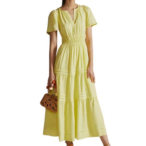 anthropologie, The Somerset Maxi Dress Linen Edition