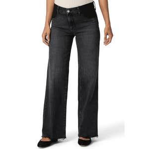 Paige Anessa Raw Hem Wide Leg Maternity Jeans