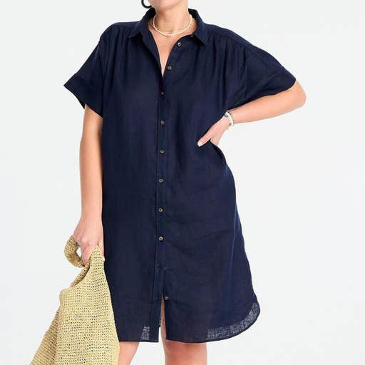 j.crew, J.Crew Relaxed-Fit Linen Shirtdress