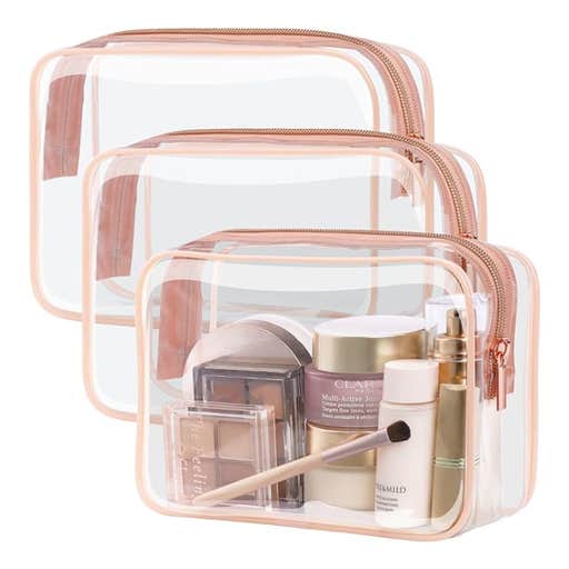 amazon, Packism 3 Pack TSA Approved Clear Toiletry Bag