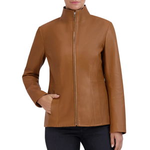 Cole Haan Wing Collar Leather Jacket