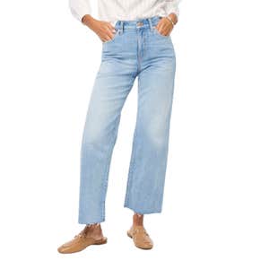 J.Crew Factory Wide-Leg Crop Jean in All-Day Stretch