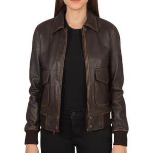 The Jacket Maker Westa A-2 Leather Bomber Jacket