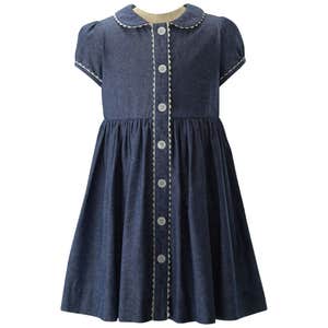 maisonette, Rachel Riley Chambray Button-Front Dress