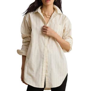 nordstrom, Lauren Ralph Lauren Broadcloth Cotton Button-Up Shirt