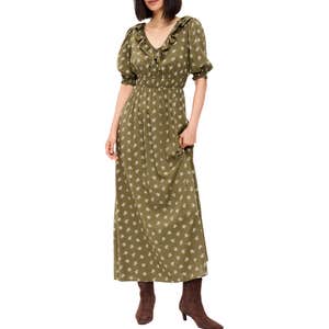 old navy, Old Navy Ruffle-Collar Boho Maxi Dress