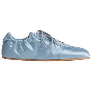 reformation, Reformation Terra Scrunch Sneaker in Steel Blue Textile
