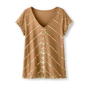 Soft Surroundings Tibby Embellished Tee