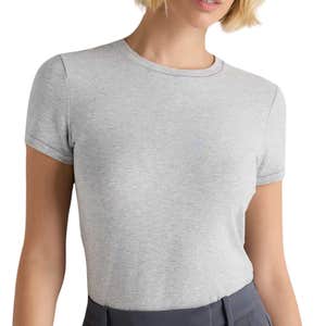 quince, Quince Stretch Cotton Jersey Fitted T-Shirt