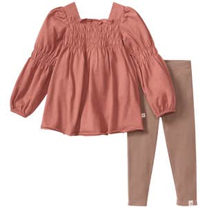 Burt's Bees Baby Smocked Organic Tunic & Pants Set