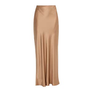 Sablyn Grace Scallop-Trim Bias Cut Maxi Skirt