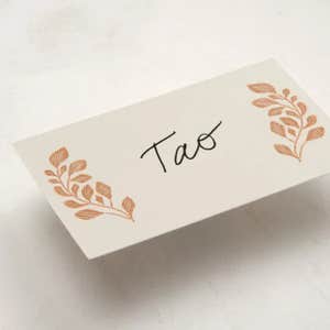 Embroidered Fill-In Place Cards by Jen Owens - 5 cards