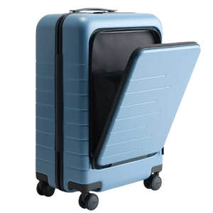 Quince; Front Pocket Carry-On Suitcase against a white background
