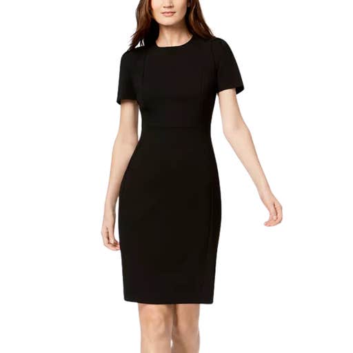 macy's, Calvin Klein Seamed Scuba Crepe Sheath Dress
