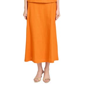 nordstrom, WAYF x Hannah Lovey Porter Capri Linen Blend Midi Skirt