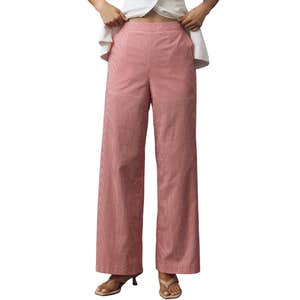 English Factory High-Rise Gingham Wide-Leg Pants