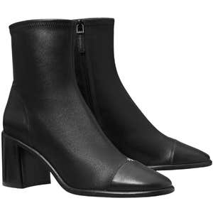 Tory Burch Cap-Toe Heeled Ankle Boot