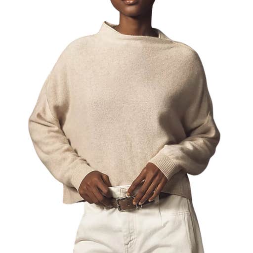 anthropologie, Pilcro The Alani Cashmere Mock-Neck Sweater