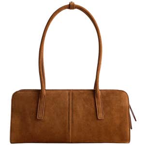 quince, Quince Italian Suede East-West Satchel