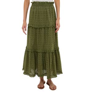 Tnuck Beach Fern Eyelet Prado Skirt