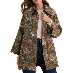 tuckernuck, Farm Rio Flower Jacquard Trenchcoat