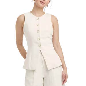 A New Day Signature Crepe Long Line Vest