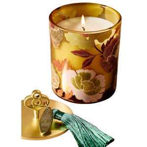 anthropologie, AnthroHome Amelie Fruity Honeycrisp Oakwood Lidded Glass Candle