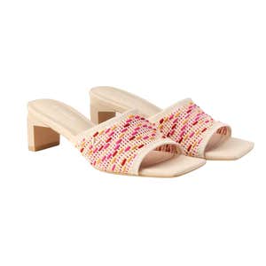 VIVAIA Juliet Square-Toe Block Heel Slide 
