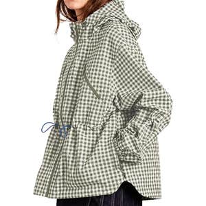 Amazon; Fisoew Waterproof Plaid Rain Jacket