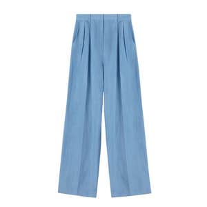 lilysilk silk linen wide-leg pant