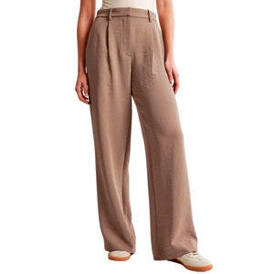 Abercrombie & Fitch Premium Crepe Tailored Ultra Wide-Leg Pant