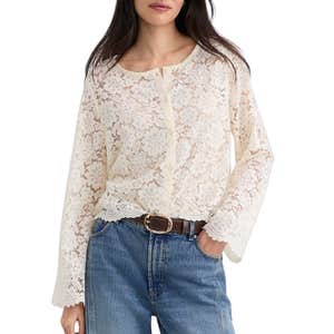 loft, Loft Floral Lace Cardigan Top