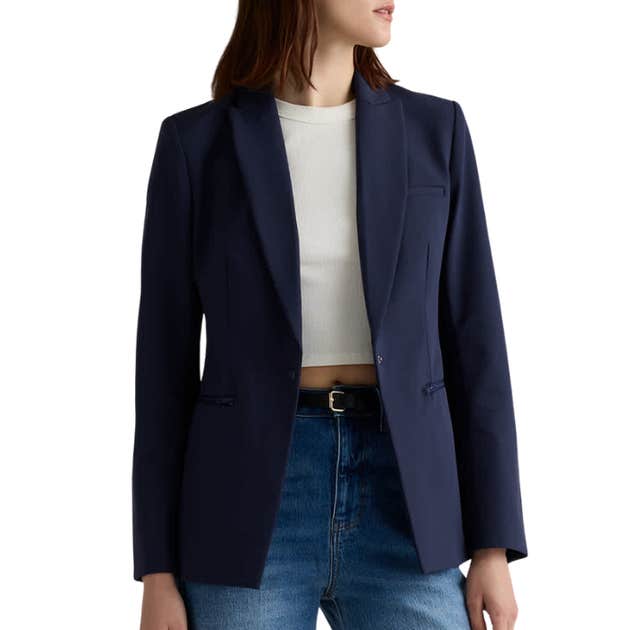 quince, Quince Scuba Single-Breasted Convertible Blazer