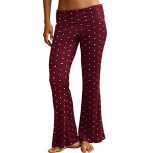 american eagle, AE Luxe Plush Waffle Foldover Flare Pant