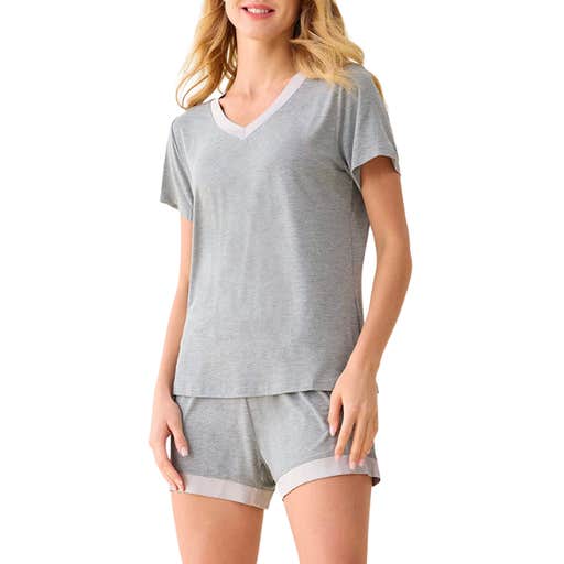 amazon, Latuza V-Neck Sleepwear Short Sleeve Pajama Set