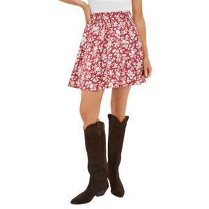 Tuckernuck Pomegranate Bloom Smocked Jonah Skirt