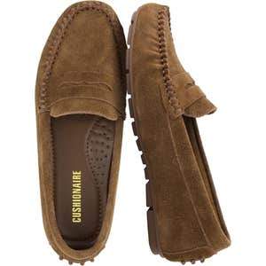 amazon, CUSHIONAIRE Daley Genuine Suede Penny Loafers