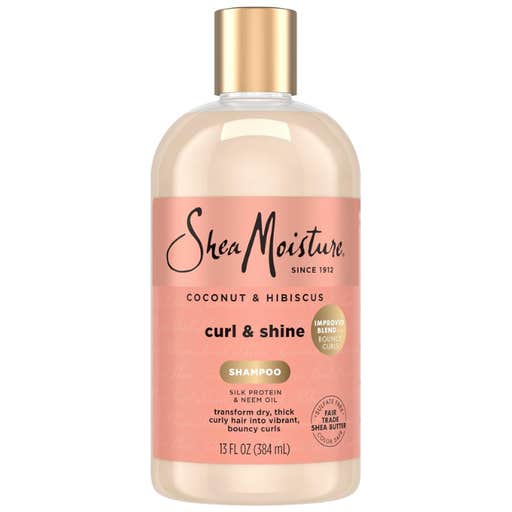 amazon, SheaMoisture Coconut Hibiscus Curl Shine Shampoo