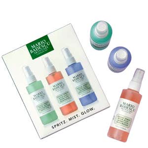 Ulta; a box set and bottles of Mario Badescu mists against a white background