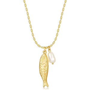 SHANTYSON Fish Pendant Necklace
