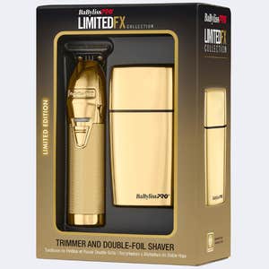 BaBylissPRO LimitedFX Gold Trimmer and Double-Foil Shaver Gift Set
