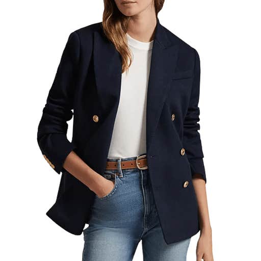 bloomingdales, Polo Ralph Lauren Knit Double Breasted Blazer
