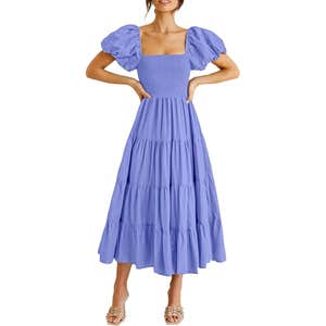 prettygarden women's casual summer blue midi dress