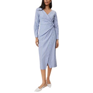 Ann Taylor Striped Asymmetric Shirtdress